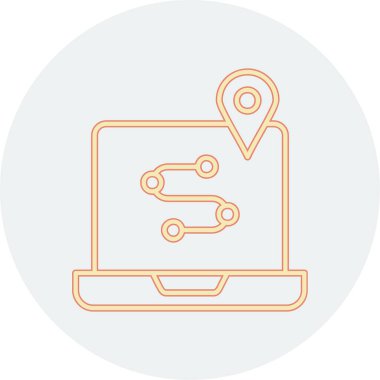 gps konum haritası simgesi - taslak biçimi