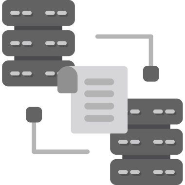 veritabanı vektör çizgisi simgesi