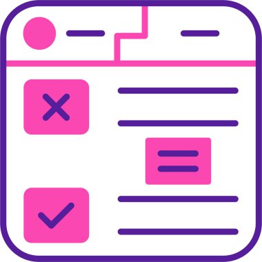 Kontrol listesi. Web simgesi basit tasarım