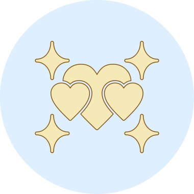 Kalp ikonu vektör illüstrasyonu