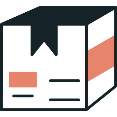 kutu teslim simgesi düz biçimli