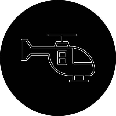 Moda stili izole edilmiş arka planda helikopter simgesi