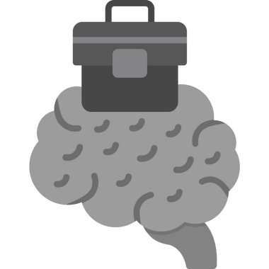 Beyin. Web simgesi basit illüstrasyon