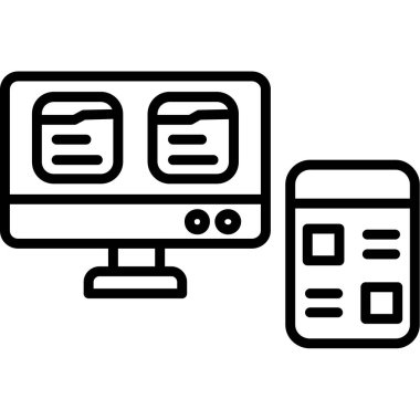 Bilgisayar web simge vektör çizim