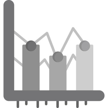 İş grafiği düz vektör simgesi