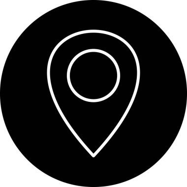 konum simgesi, vektör çizimi