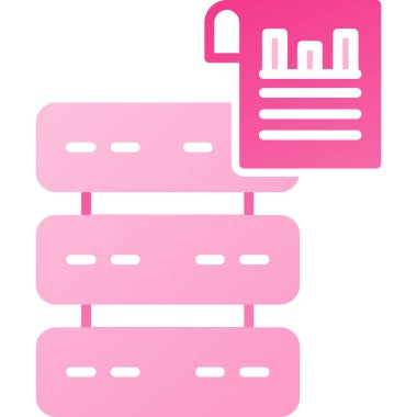 veritabanı. Web simgesi basit illüstrasyon