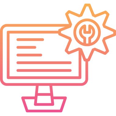 Bilgisayar web simge vektör çizim