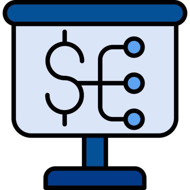 Para için. Web simgesi basit illüstrasyon