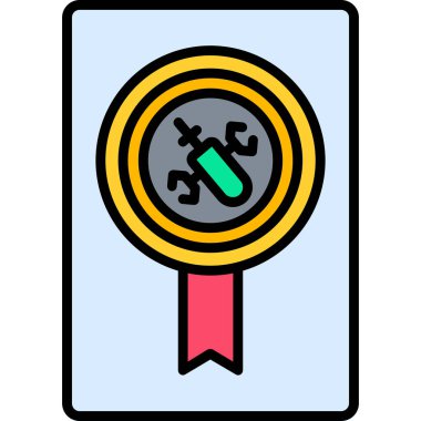 Madalya ikon vektör illüstrasyonu