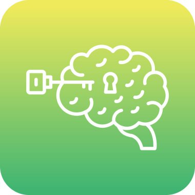 beyin ikonu vektör illüstrasyonu