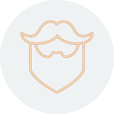 Basit simge, bıyığın vektör illüstrasyonu