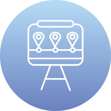 Harita işaretleyici. Basit resimleme