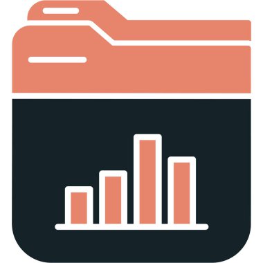 iş grafiği simgesi. düz dizayn. Vektör çizimi. beyaz arkaplanda izole.