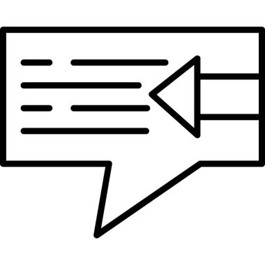 Metin sembollü konuşma balonu, vektör illüstrasyonu