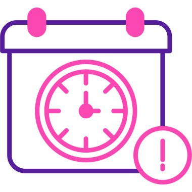 Saat simgesi vektör illüstrasyonu