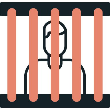 Hapishane simgesi vektör illüstrasyonu