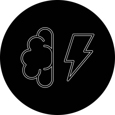 Şimşek simgesi vektör illüstrasyonu