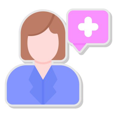 Doktor kadın hemşire ikonu