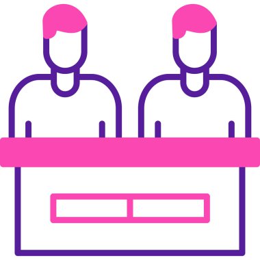 Bilgisayarı olan bir adamın vektör çizimi