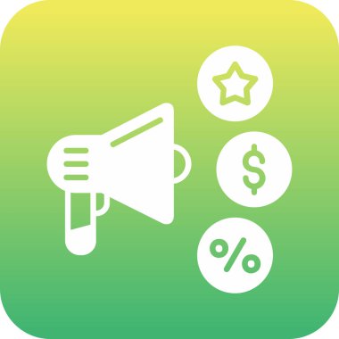 Moda biçimi izole edilmiş arkaplanda megafon simgesi