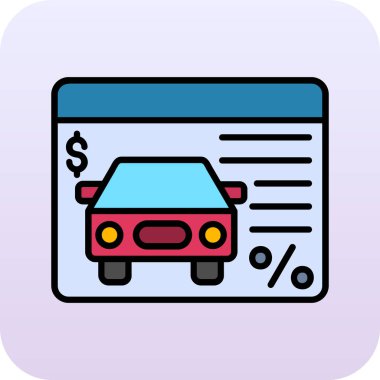 araba satın alma çevrimiçi vektör illüstrasyonu