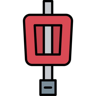 Yangın söndürücü renk vektörü simgesi