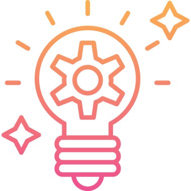 ampul yaratıcı fikir simgesi