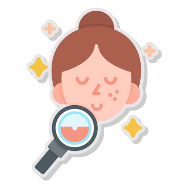 Büyüteçli kadın karakter