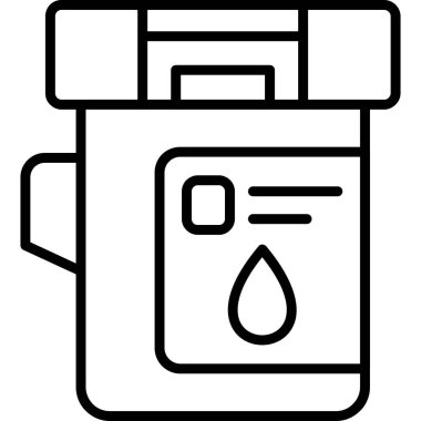 Yağ şişesi. Web simgesi basit illüstrasyon