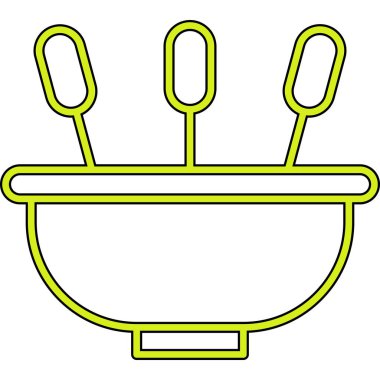 Mutfak gereçleri simgesi. vektör illüstrasyonu