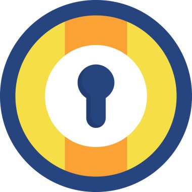 Kilit. Web simgesi basit illüstrasyon