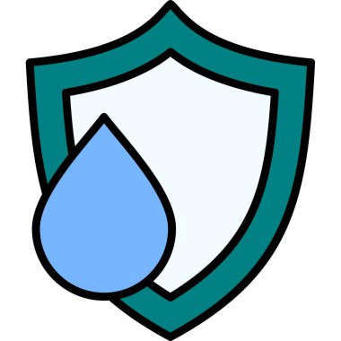 Kalkan. Web simgesi basit illüstrasyon