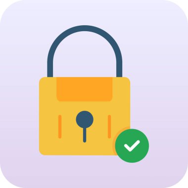 kilit simgesi, vektör illüstrasyonu