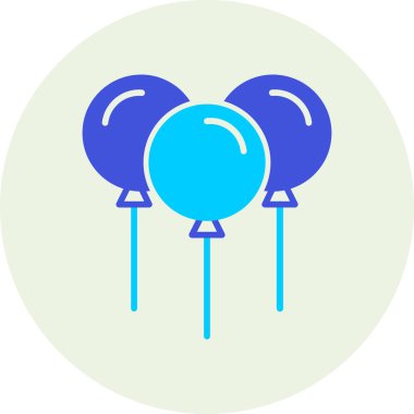 Balonlar. Web simgesi basit illüstrasyon