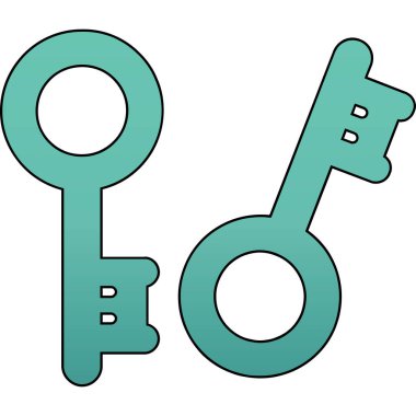 anahtar simgesi. Taslak çizimi. Web için anahtar vektör simgesi