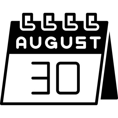 takvim glyph düz simge tasarımı