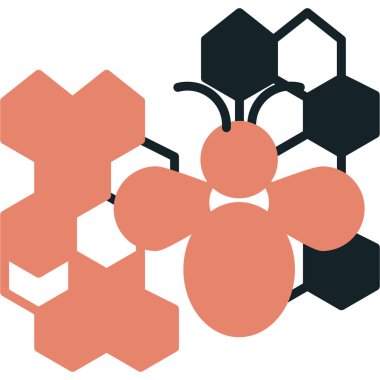 Bal arısı ikonu vektör illüstrasyonu