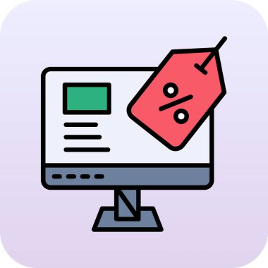 İndirim simgesi, modern vektör illüstrasyon tasarımı