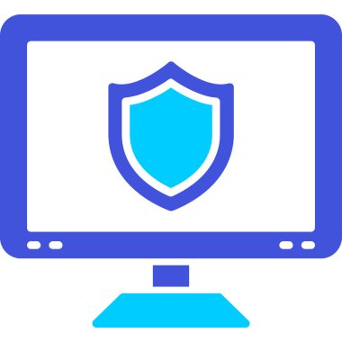 Düz biçimli internet koruma simgesi