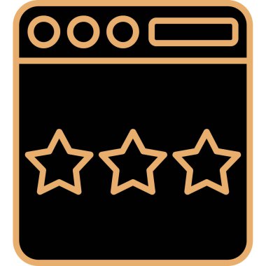 derecelendirme simgesi vektör illüstrasyonu