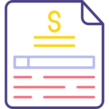 Çapraz simgesi olan bir belgenin vektör illüstrasyonu