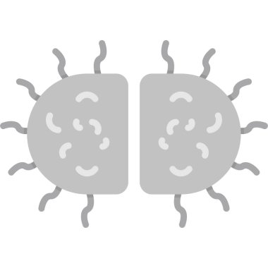 Bakteri vektör simgesi. düz vektör sembolü.