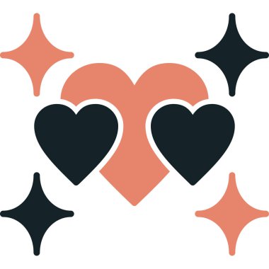Aşk kalp vektör simgesi