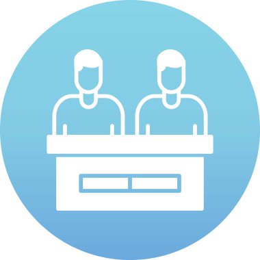 Konferans odasındaki insanların vektör çizimi