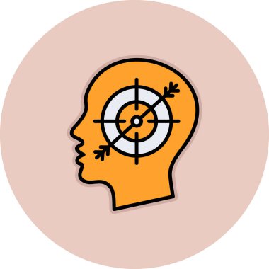 beyin ikonu vektör illüstrasyonu