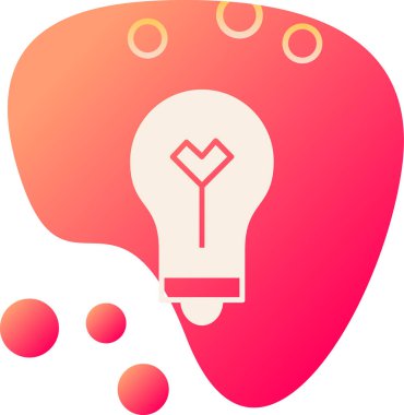 Bir ampulün modern vektör illüstrasyonu