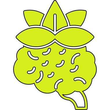 vektör, beyaz arkaplanda yeşil elma çizgi film karakteri