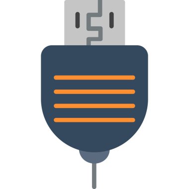 USB kablo ikonu. vektör illüstrasyonu