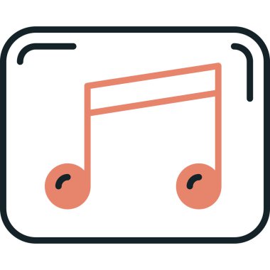 müzik simgesi, vektör illüstrasyonu